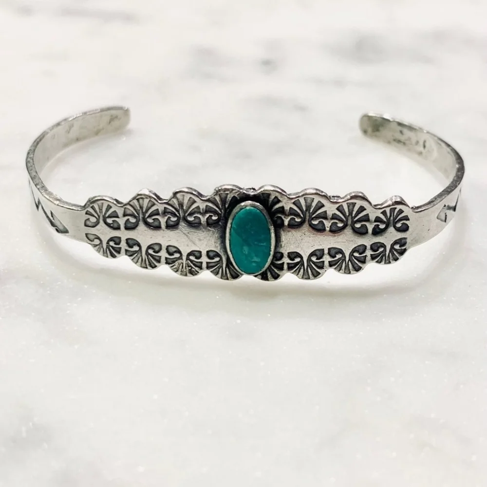 Turquoise and Sterling Silver Cuff Bracelet